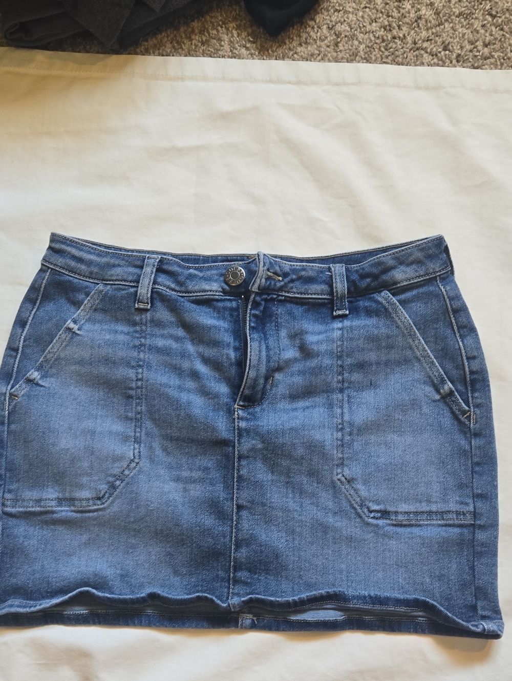 Blue Denim Pocket Mini Skirt